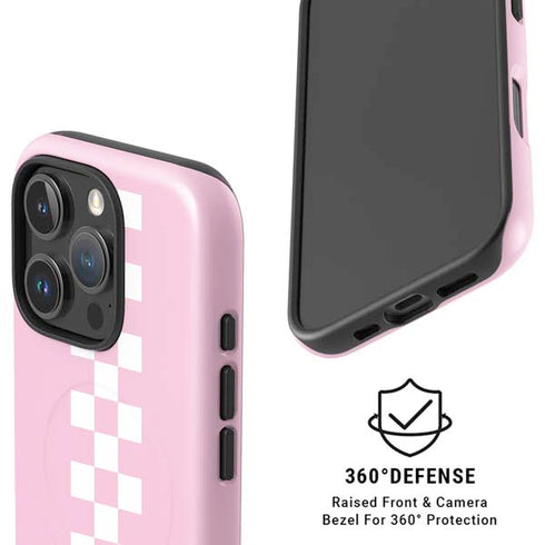 Pink Checkerboard iPhone 16 Pro Magsafe Impact Case